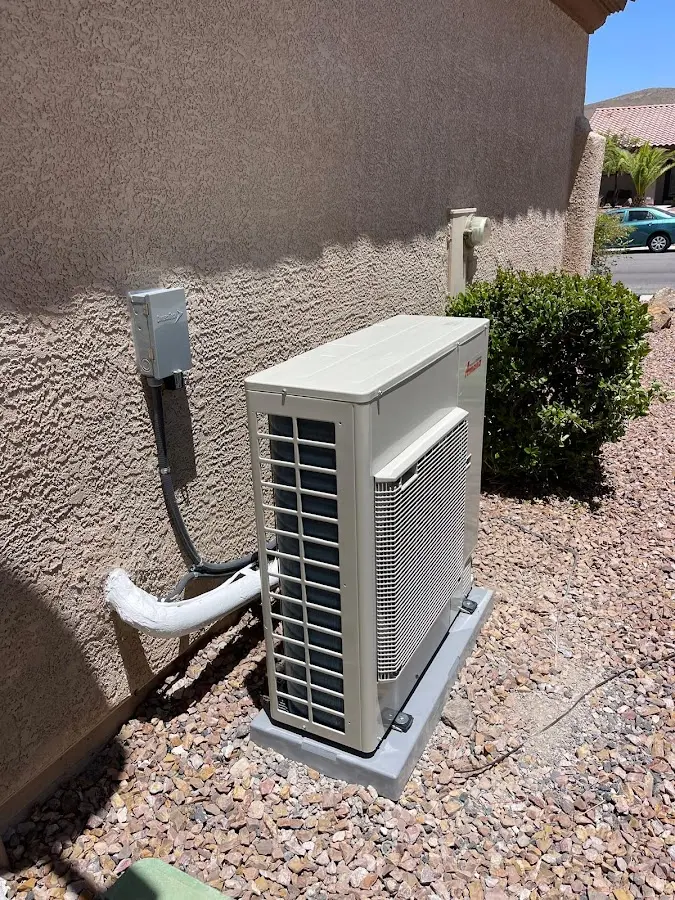 Residential air conditioning condenser unit in Fargo